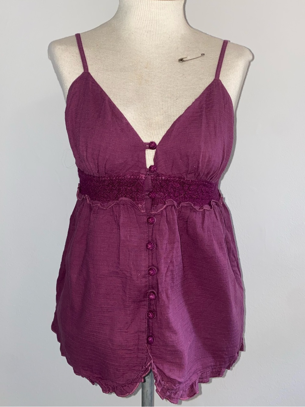 Vintage Old Navy Purple Bohemian Tank top size Small